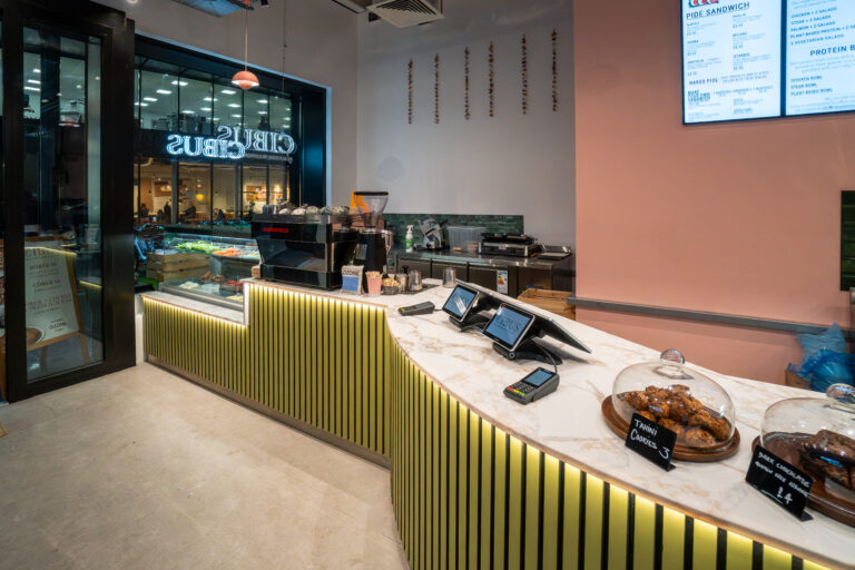 Completed commercial cafe fit-out at Cibus Cafe in London