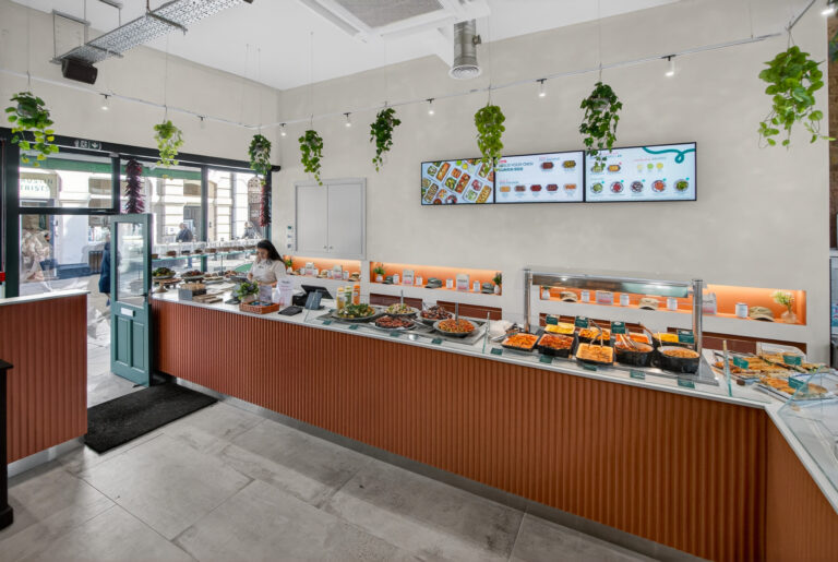 Bespoke service counter at En Route Farringdon
